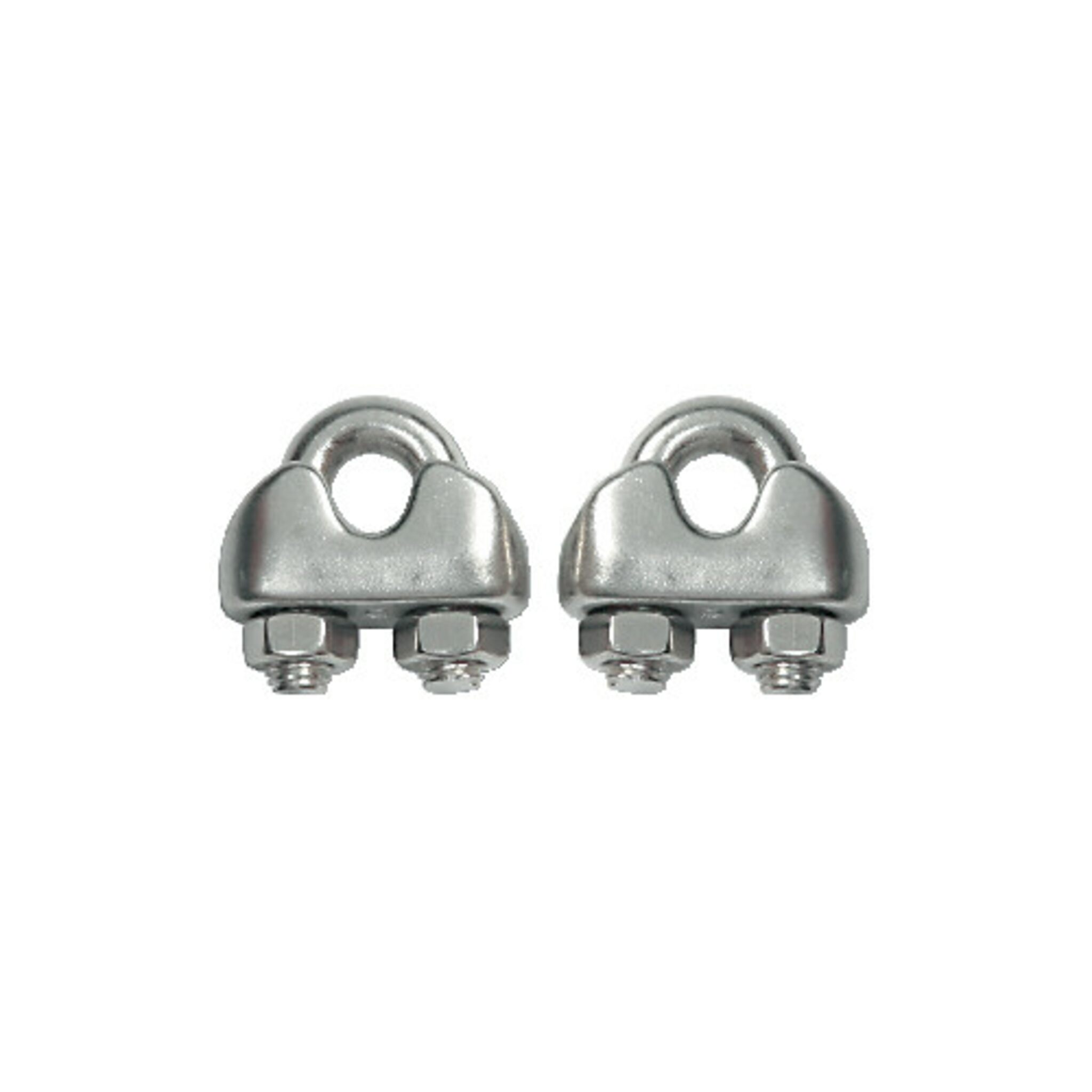 Wire rope hoop clamps stainless steel