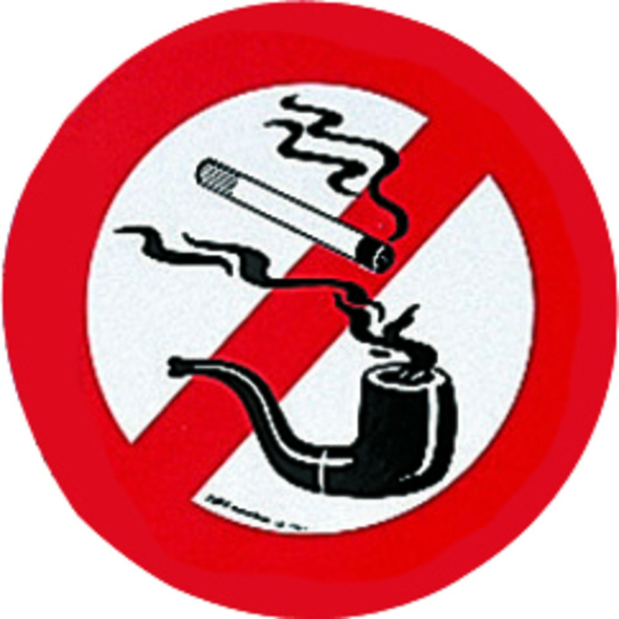 Prohibition sign: No smoking - sticker, self-adhesive
