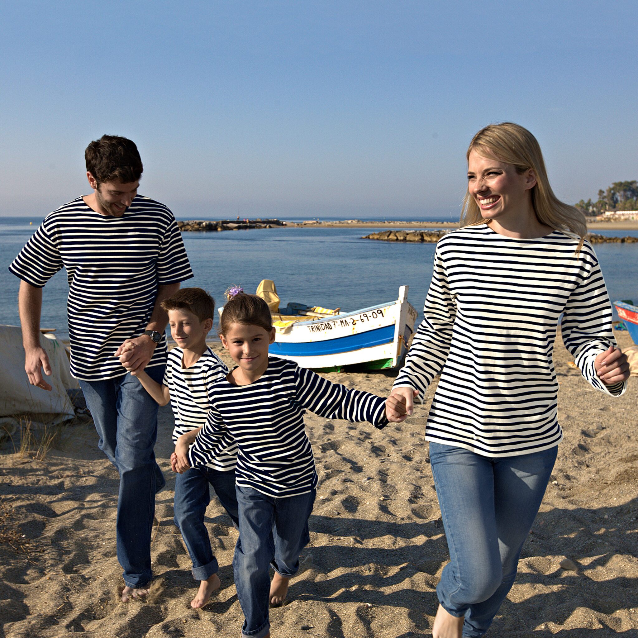 OCEAN ONE Breton fishing shirt for kids | short sleeve