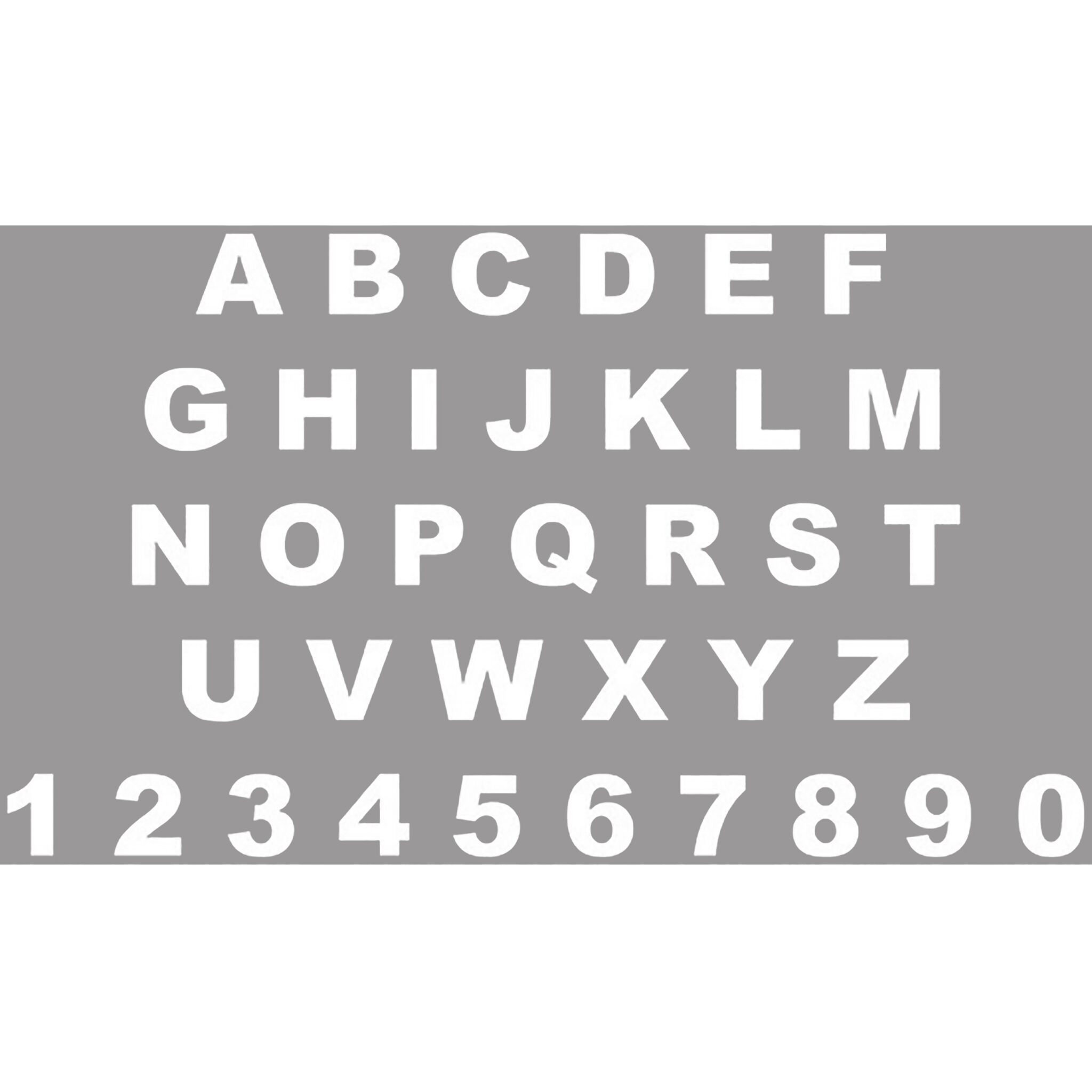 Letters and numbers for inflatable boat lettering