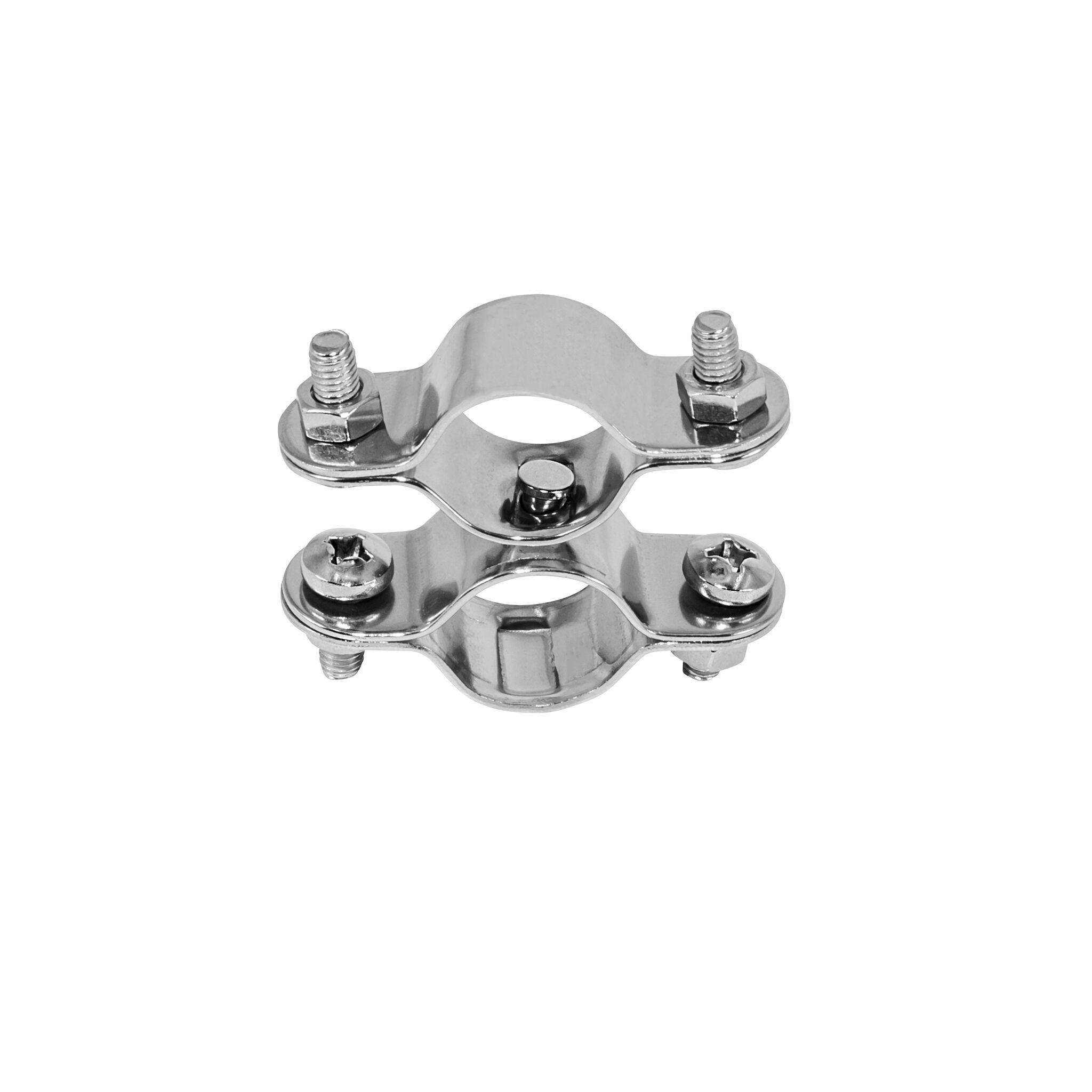 Swivel double clamp for 25 mm pipes