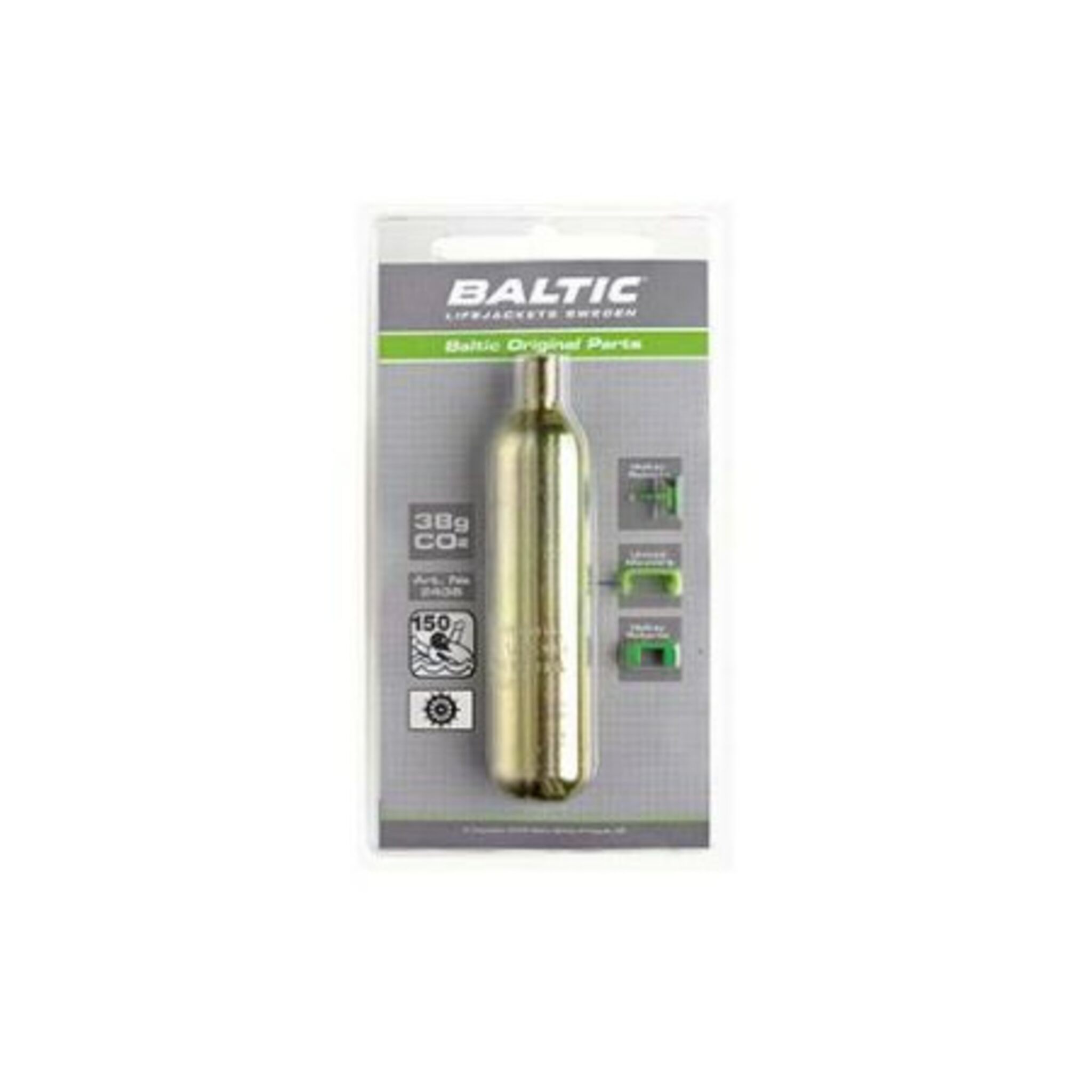 Replacement cartridge for BALTIC LEGEND 190 automatic lifejacket, CO2 cartridge, 38 g