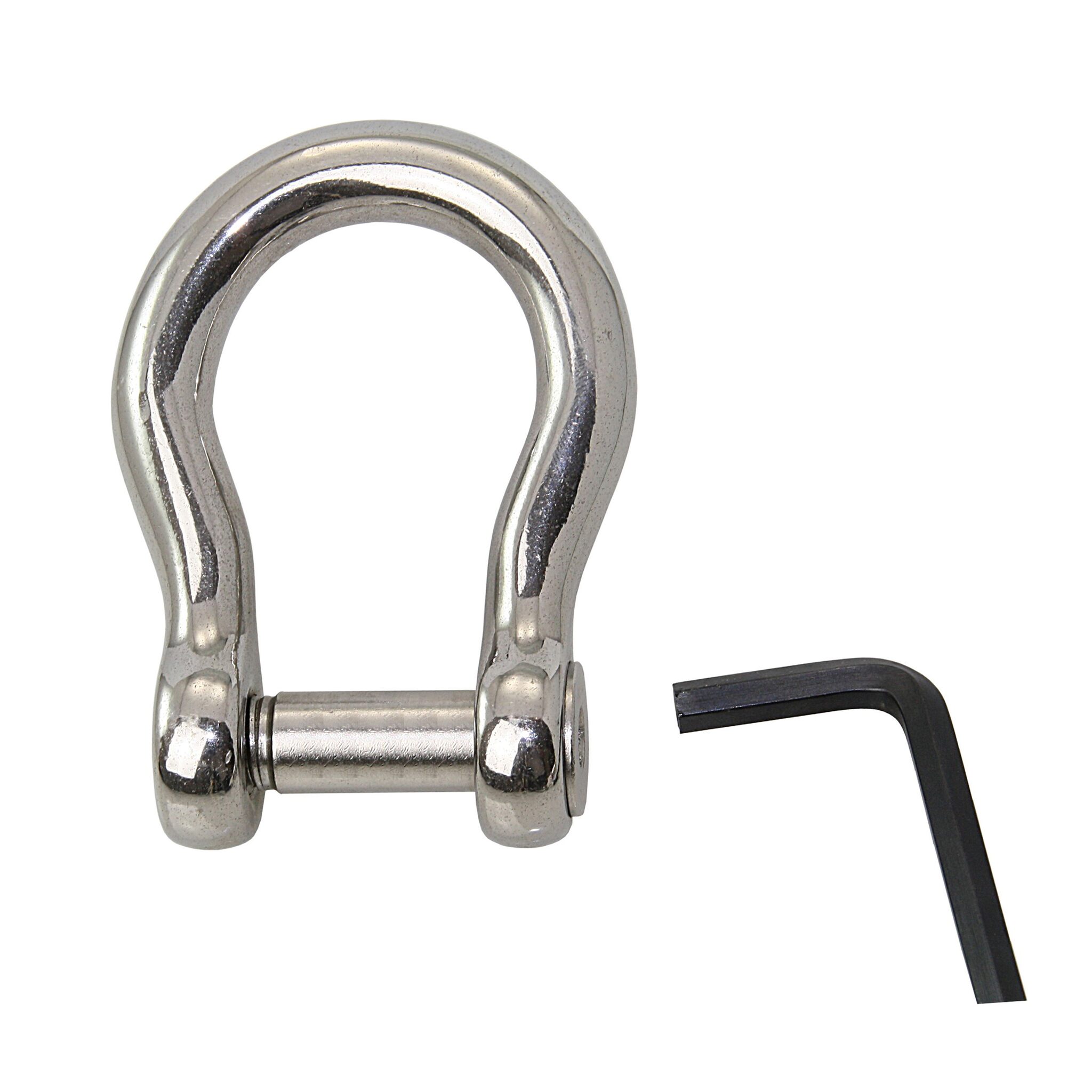 Round shackle with hexagon socket, curved