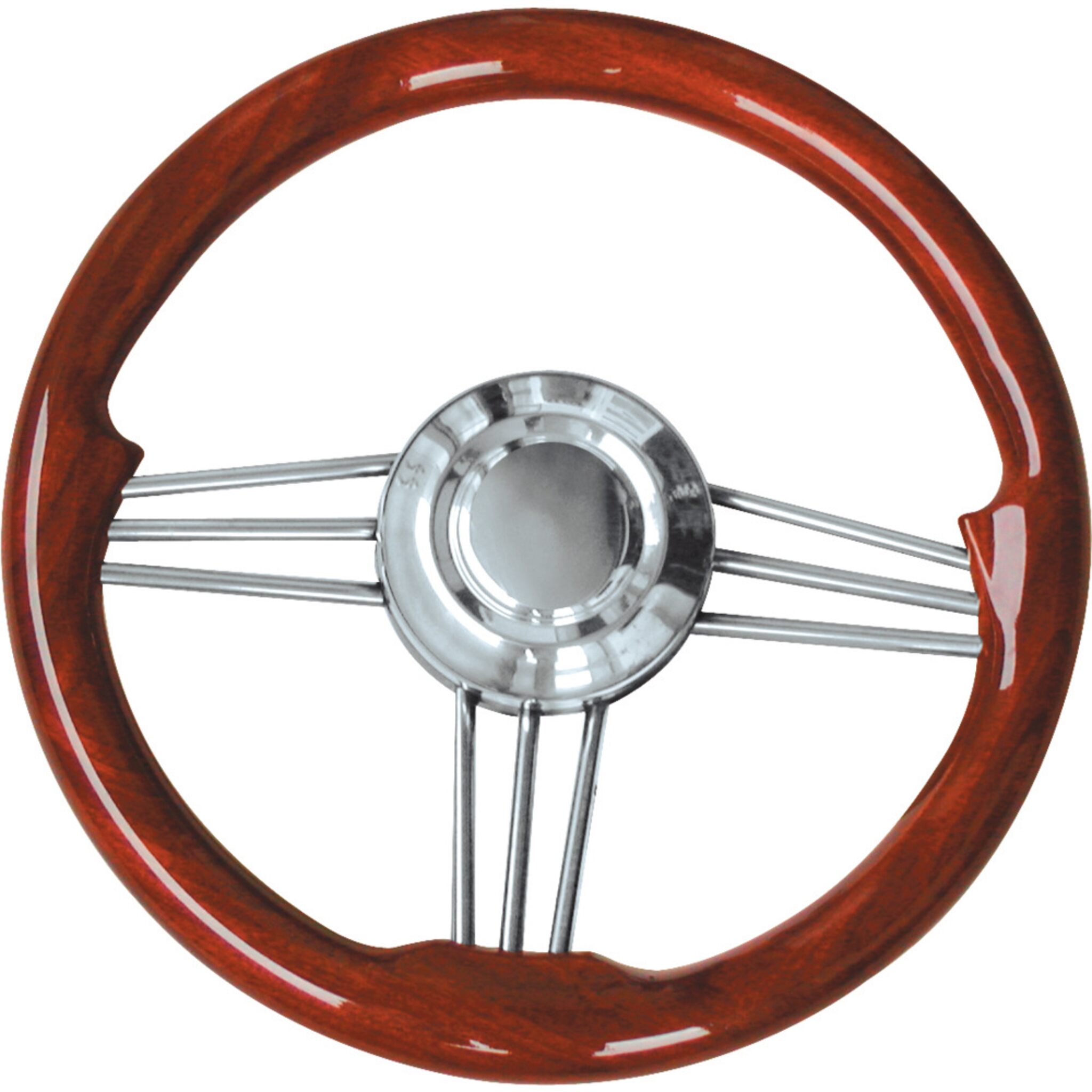 Mahogany wood steering wheel