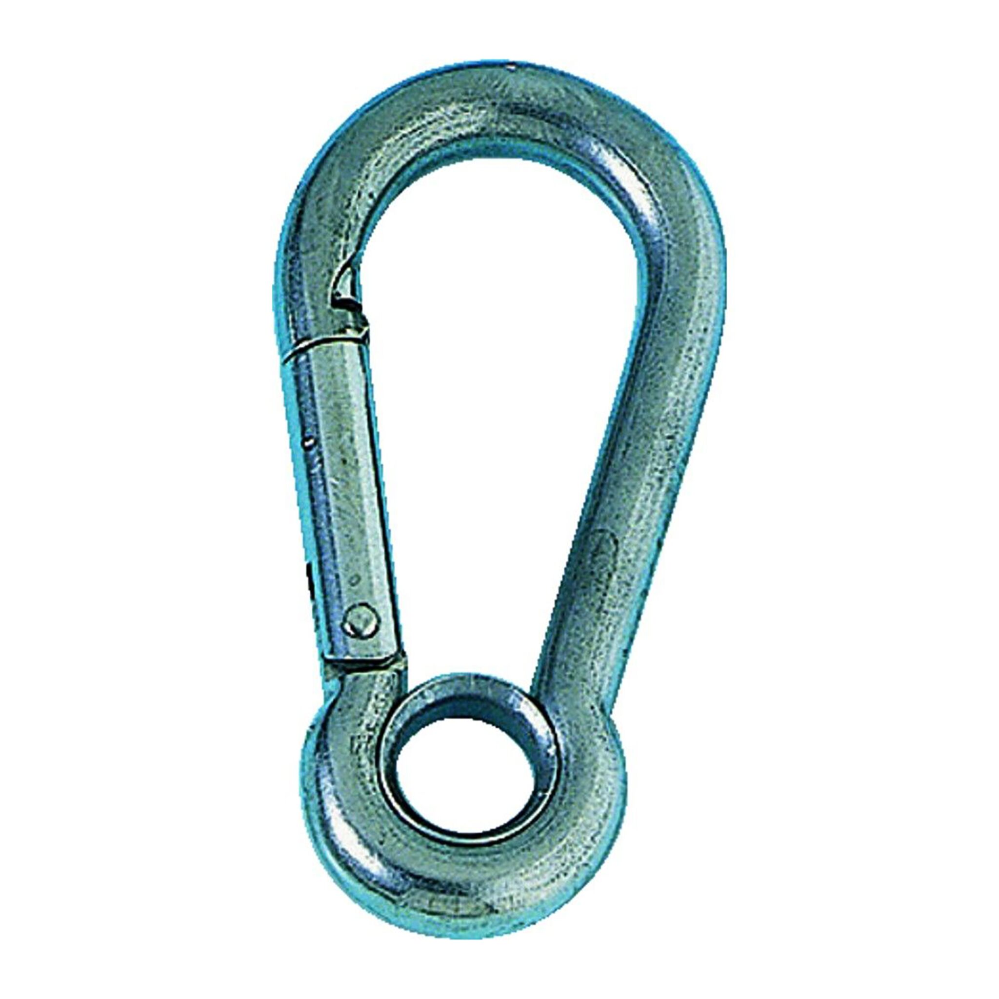 Carabiner with closed eyelet