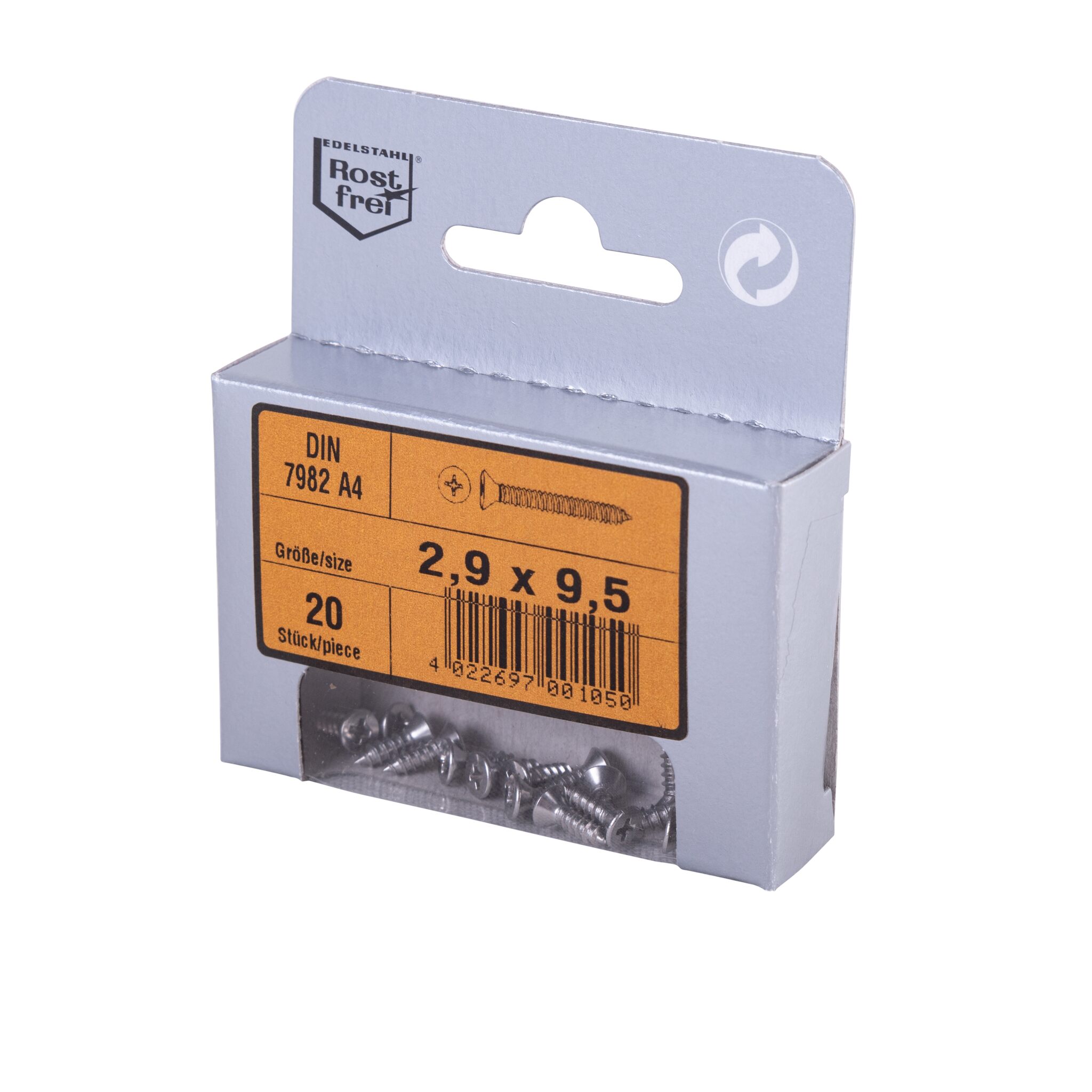 Countersunk self-tapping screw (DIN 7982-A4)