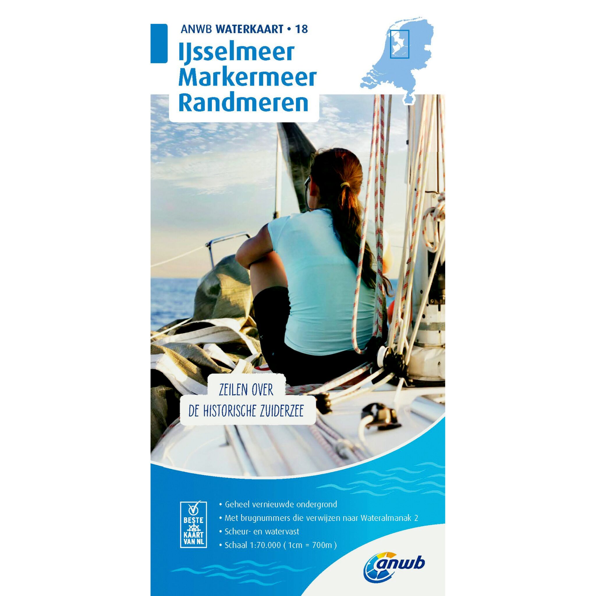 Waterkaart 18 Ijsselmeer Markermeer/Randmeren 2019