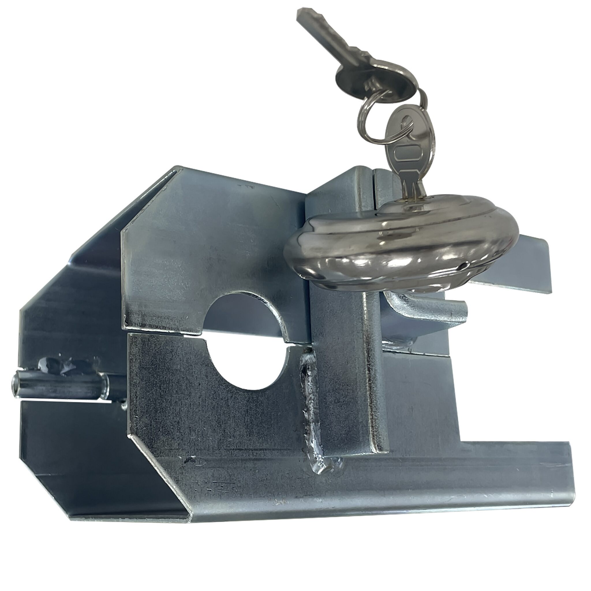 Box lock with lock - foldable anti-theft device for trailers & other trailers