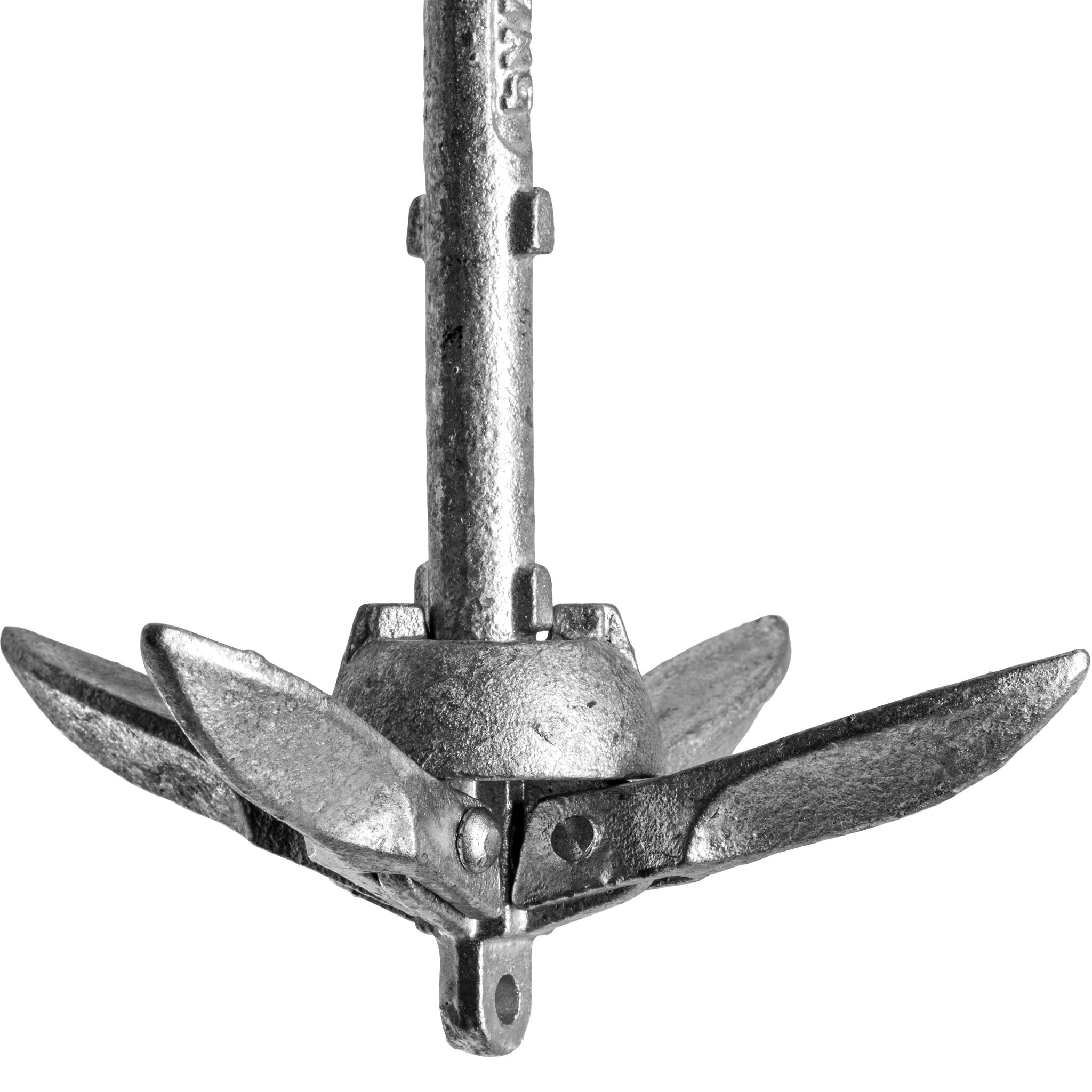 Hinged dragline anchor