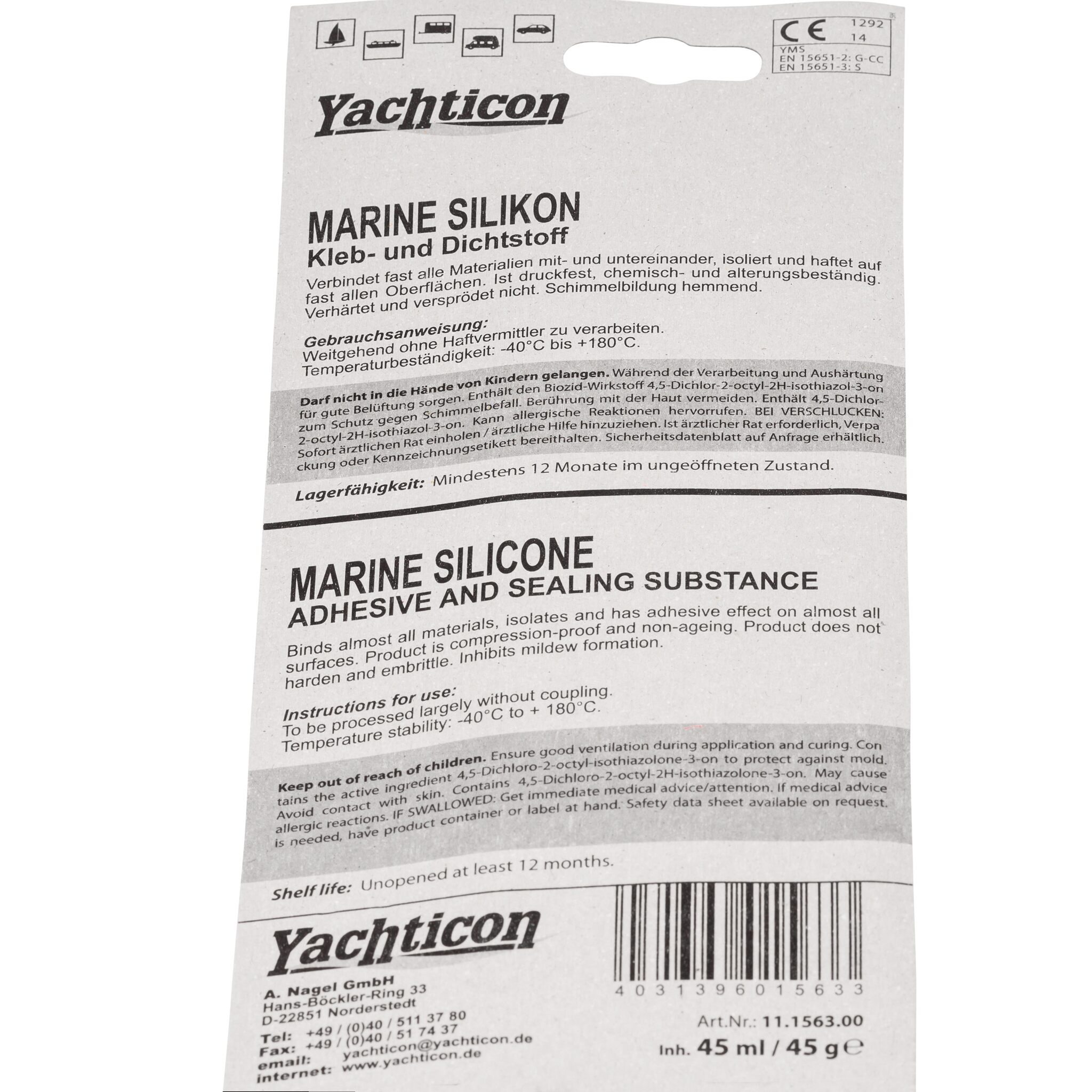 Yachticon silicone tube, 45 ml