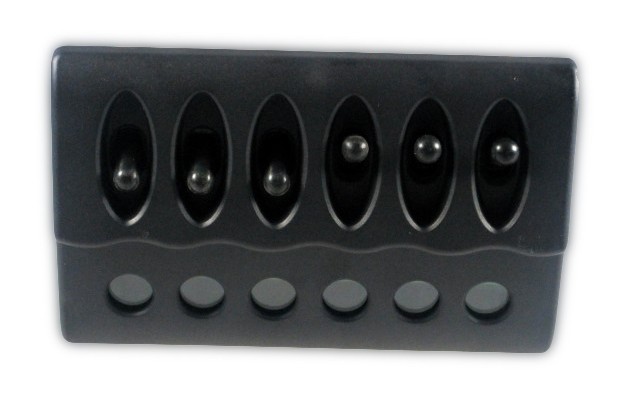 Schaltpaneel mit 6 Schaltern Schwarz