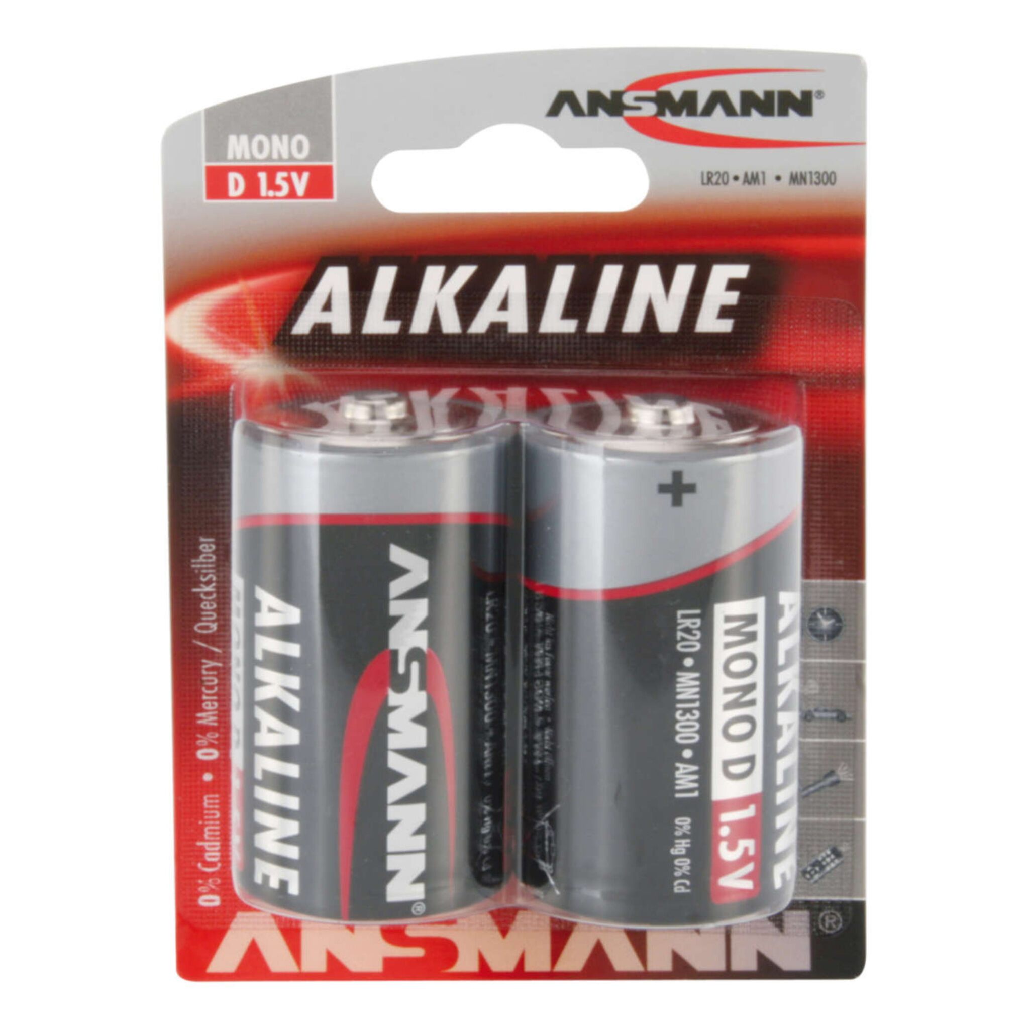 Alkaline Battery Mono / D / LR20 - Blister of 2