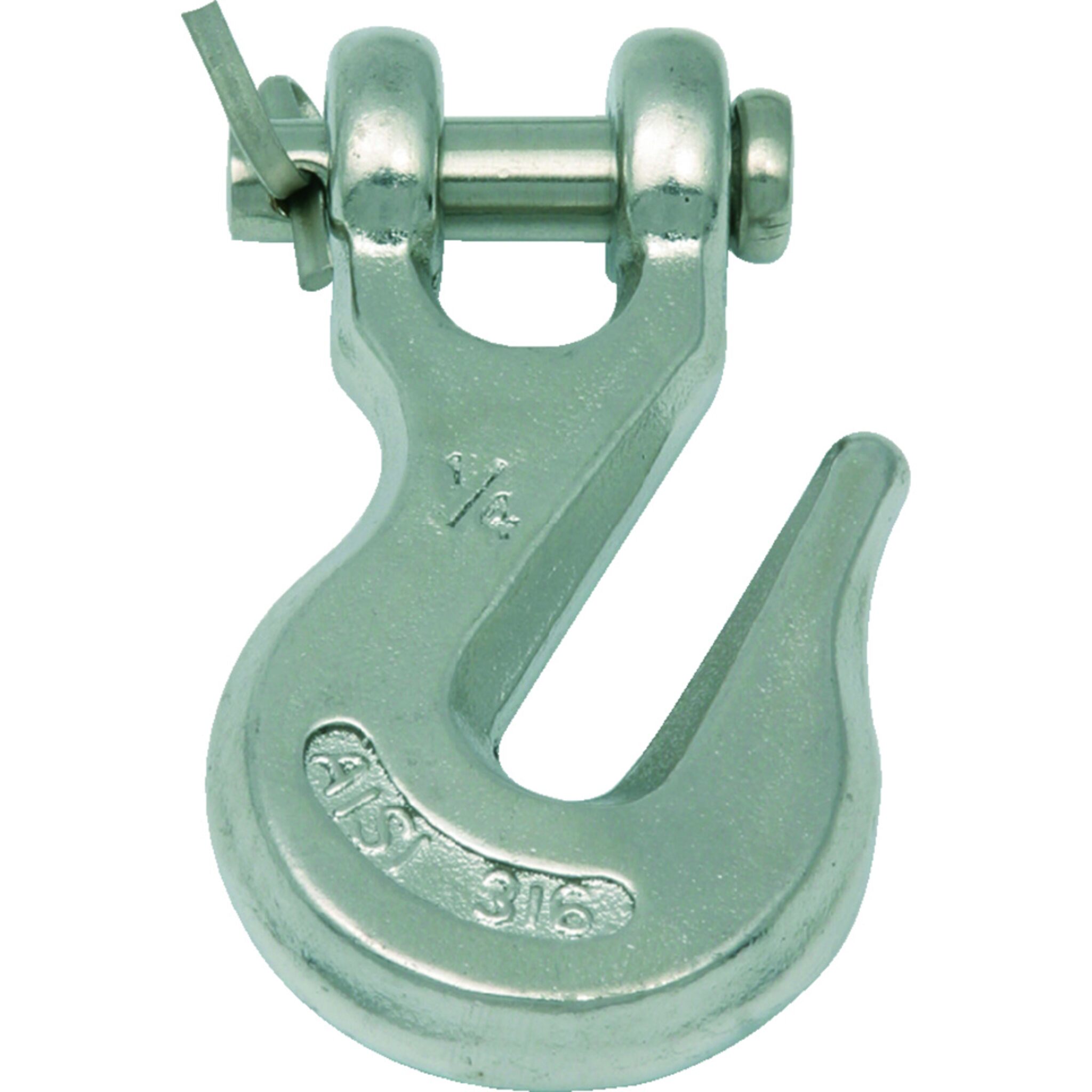 Chain hook self clamping, stainless steel