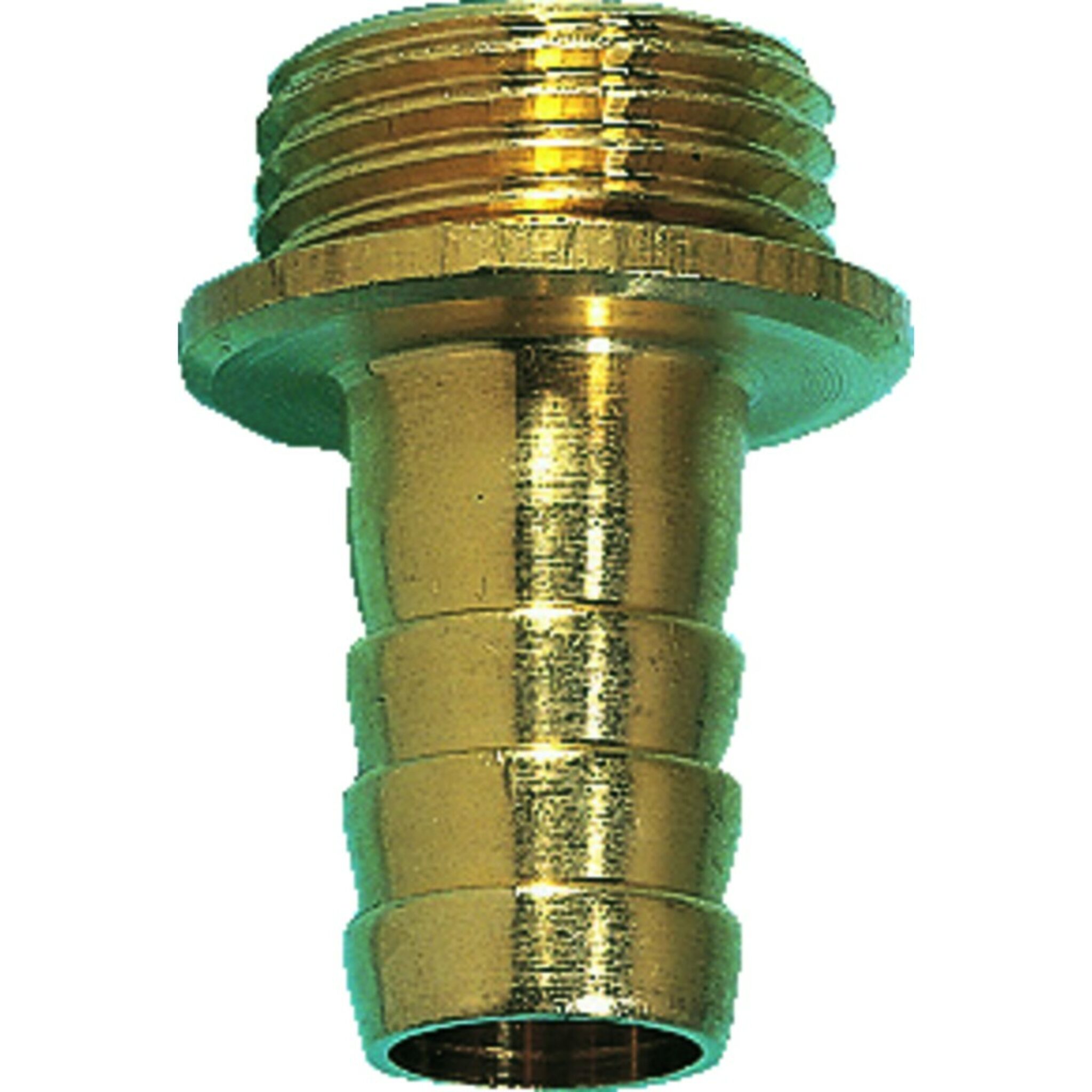 Hose nozzle male thread with collar