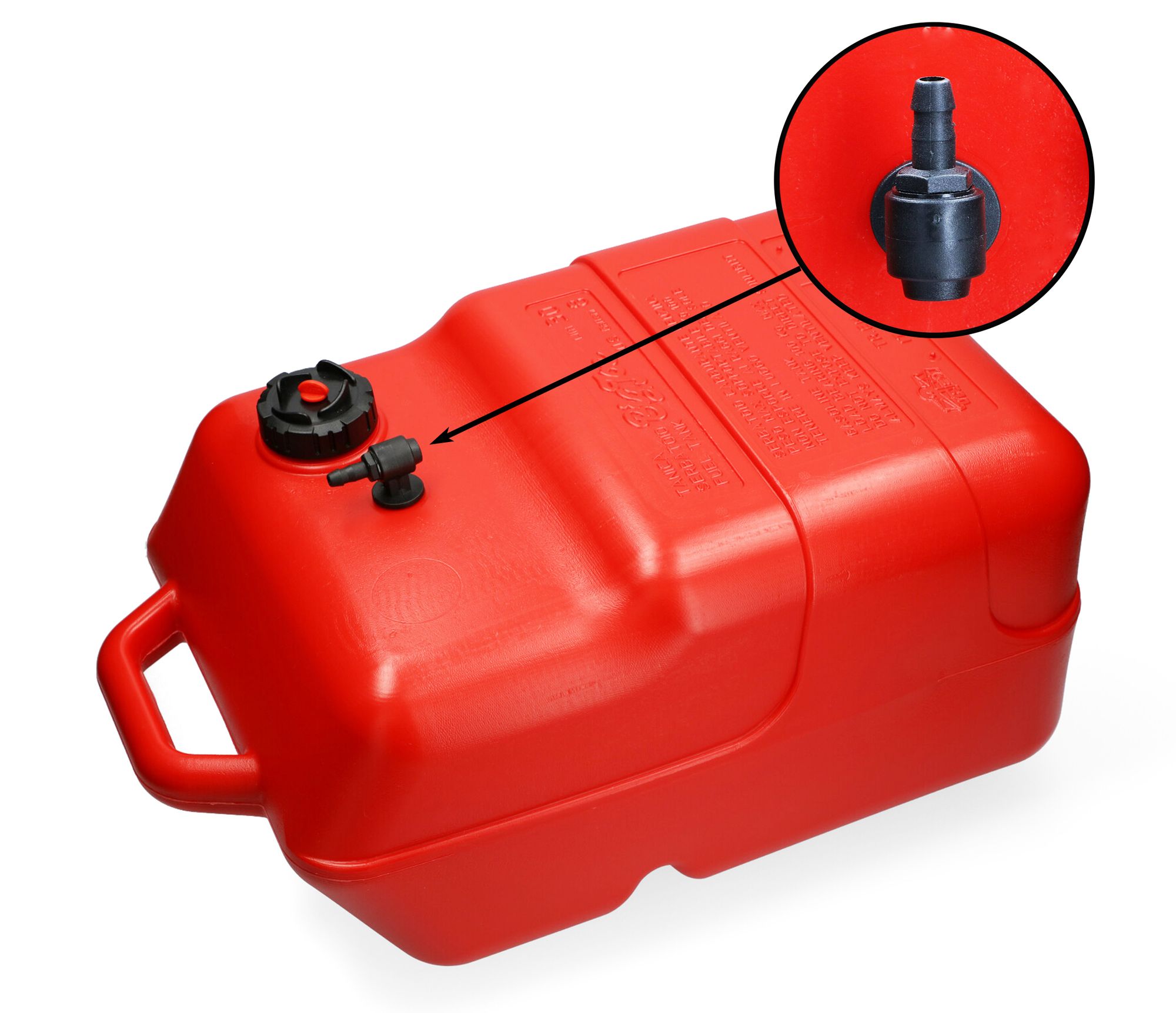 Fuel tank red / Connection nipple (8mm)